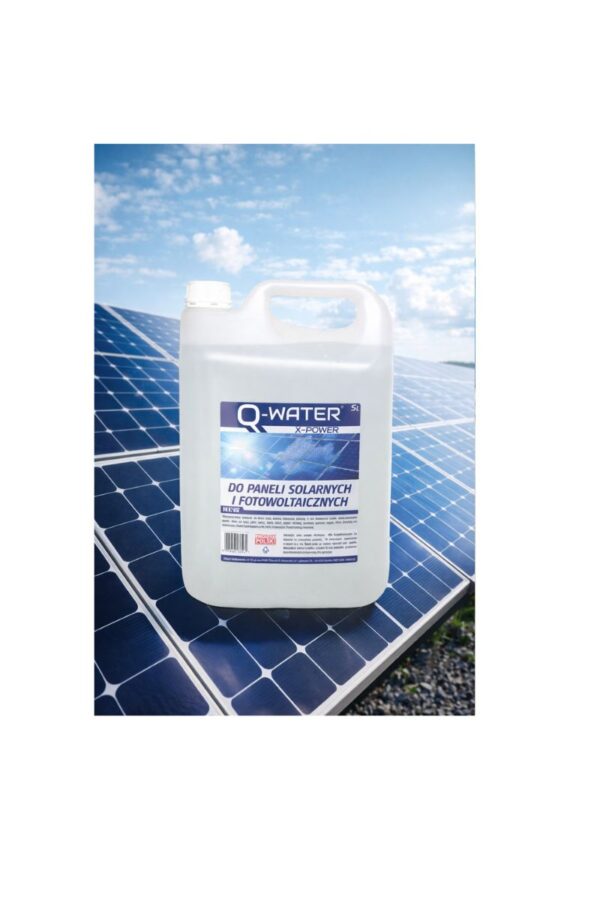 płyn do czyszczenia paneli fotowoltaicznych i solarnych. usuwa osady atmosferyczne, mchy, porosty i ptasie odchody. Tworzy powłokę antystatyczna,