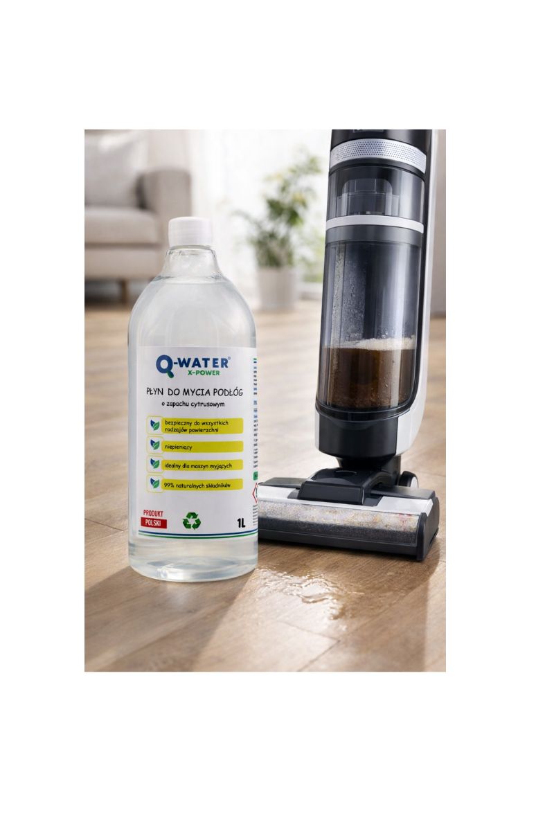 płyn do mycia podłóg 1l, idealny do mopów bionicznych i odkurzaczy myjących, niepieniaca się formuła